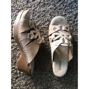 Bjorndal "Doughton" Tan Leather Slide Sandals SIZE 8